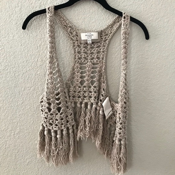 Abercrombie & Fitch Jackets & Blazers - Knitted boho style vest XS/S Abercrombie & Fitch